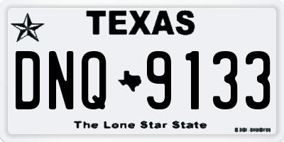 TX license plate DNQ9133