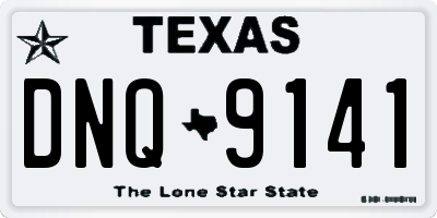 TX license plate DNQ9141