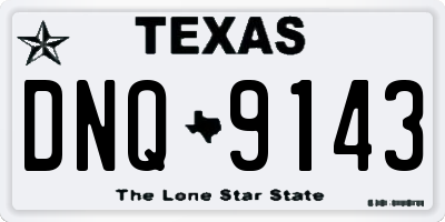TX license plate DNQ9143