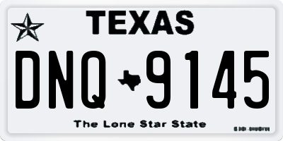 TX license plate DNQ9145