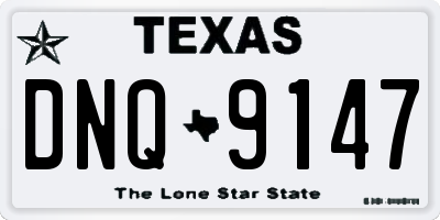 TX license plate DNQ9147