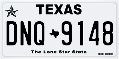 TX license plate DNQ9148
