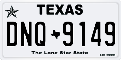 TX license plate DNQ9149