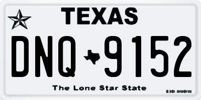 TX license plate DNQ9152