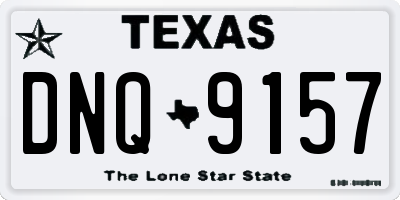 TX license plate DNQ9157