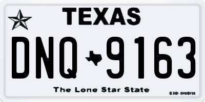 TX license plate DNQ9163
