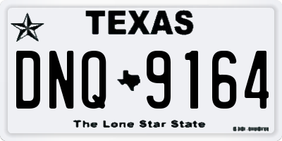 TX license plate DNQ9164