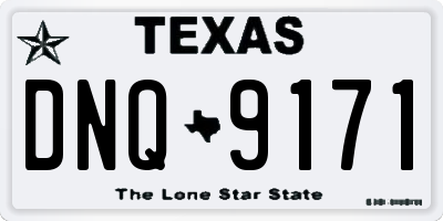 TX license plate DNQ9171