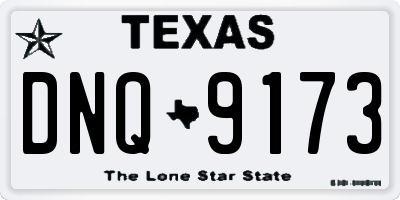 TX license plate DNQ9173