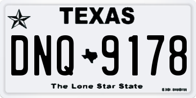 TX license plate DNQ9178