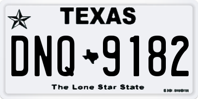 TX license plate DNQ9182