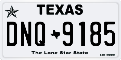 TX license plate DNQ9185