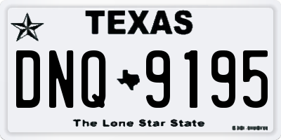 TX license plate DNQ9195