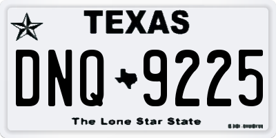 TX license plate DNQ9225
