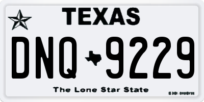 TX license plate DNQ9229