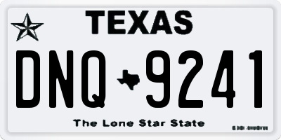 TX license plate DNQ9241