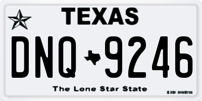 TX license plate DNQ9246