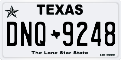 TX license plate DNQ9248