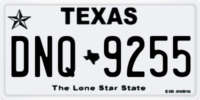 TX license plate DNQ9255