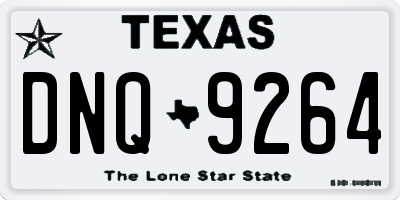 TX license plate DNQ9264