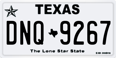 TX license plate DNQ9267