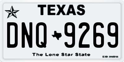 TX license plate DNQ9269