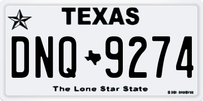 TX license plate DNQ9274