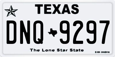 TX license plate DNQ9297