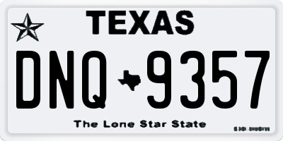 TX license plate DNQ9357