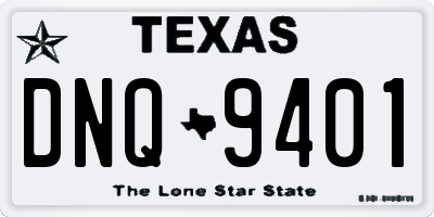 TX license plate DNQ9401
