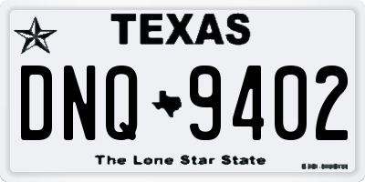 TX license plate DNQ9402