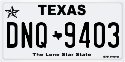 TX license plate DNQ9403