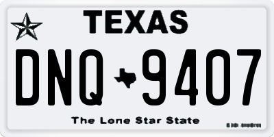 TX license plate DNQ9407