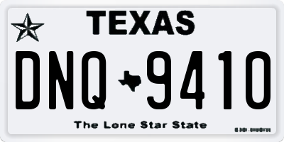 TX license plate DNQ9410