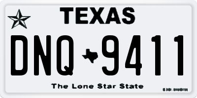 TX license plate DNQ9411