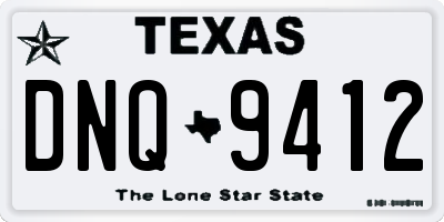 TX license plate DNQ9412