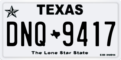 TX license plate DNQ9417