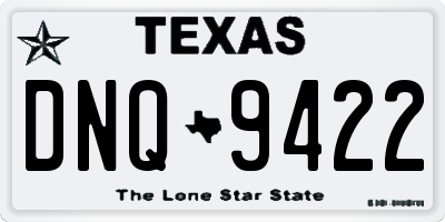 TX license plate DNQ9422
