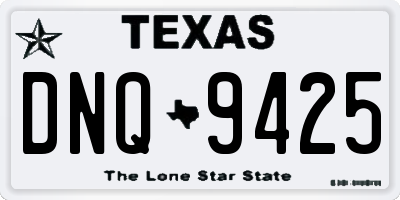TX license plate DNQ9425