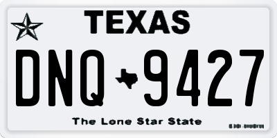 TX license plate DNQ9427