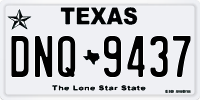TX license plate DNQ9437
