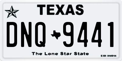 TX license plate DNQ9441