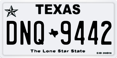 TX license plate DNQ9442