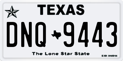 TX license plate DNQ9443