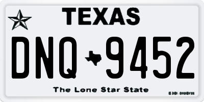 TX license plate DNQ9452