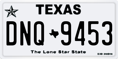 TX license plate DNQ9453