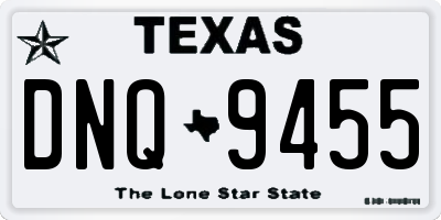 TX license plate DNQ9455