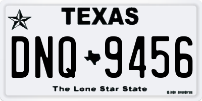 TX license plate DNQ9456
