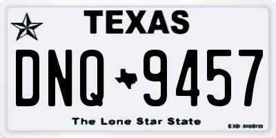 TX license plate DNQ9457