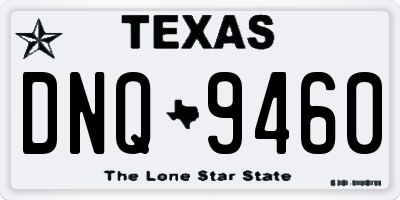 TX license plate DNQ9460